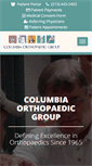 Mobile Screenshot of columbiaorthogroup.com